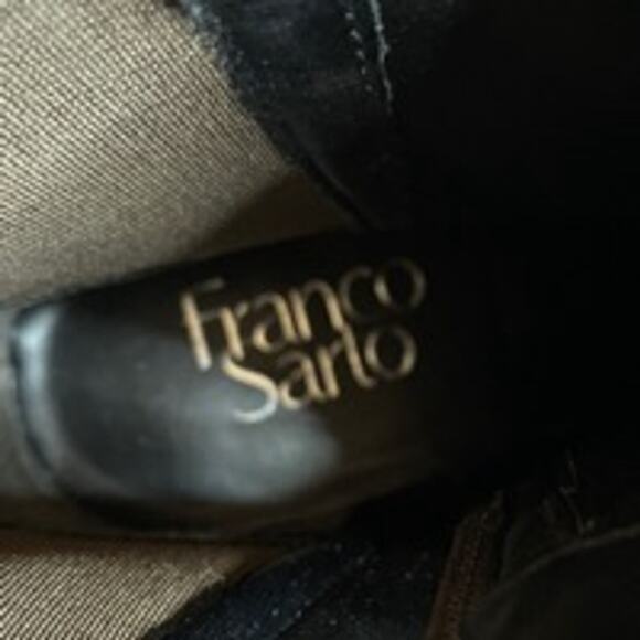 Franco Sarto Brown Ankle Boots Tallon Block Heel Zip 7.5M - Picture 5 of 8